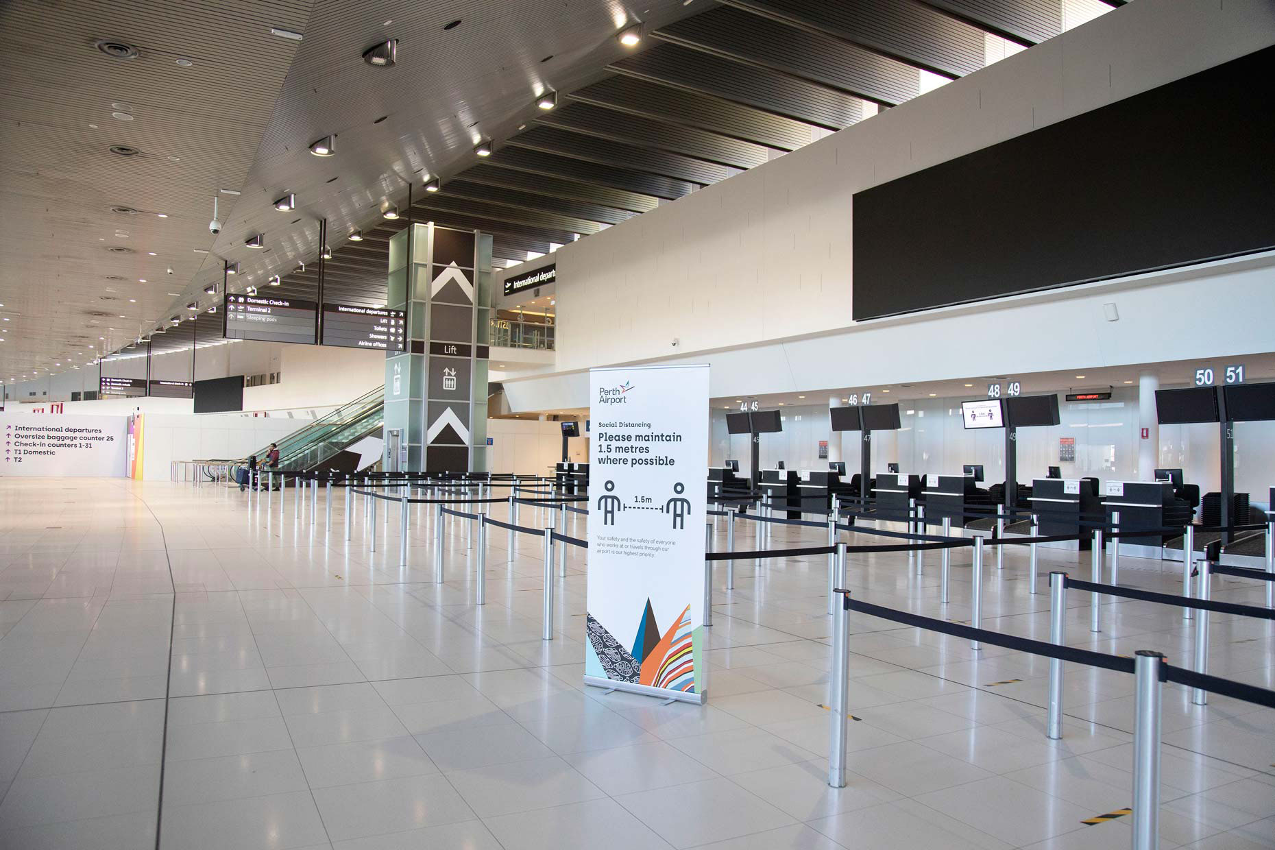 Perth International Airport during COVID-19 border lockdown