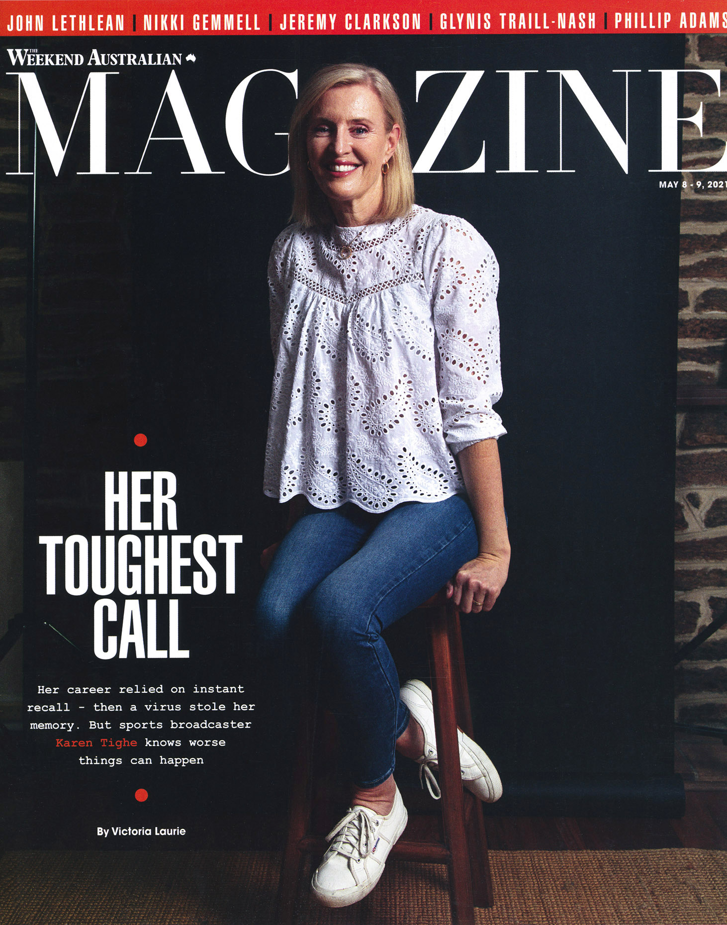 Karen Tighe - cover story The Weekend Australian Magazine 