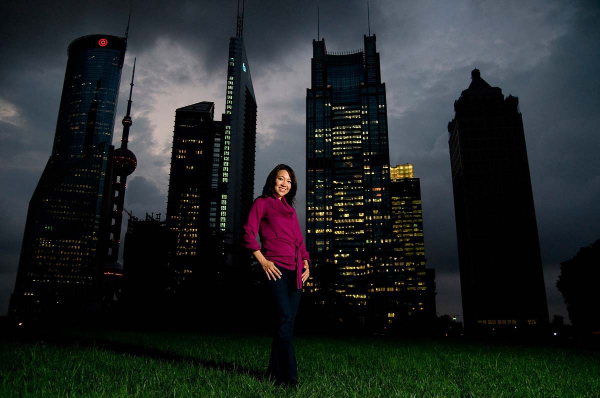portrait of Environmental hero Peggy Liu for TIME magazine