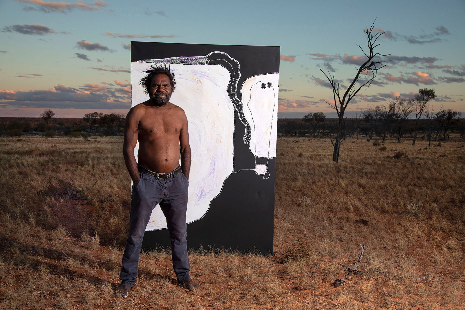 Timo Hogan, Australian indigenous artist  - winner NATSIAA 2021