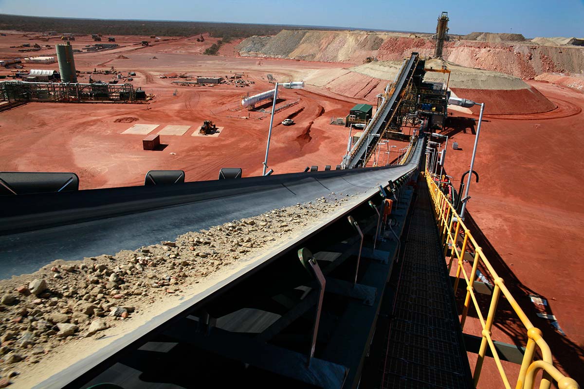 conveyor belt, Anglo Gold Ashanti gold mine by Perth based photographer